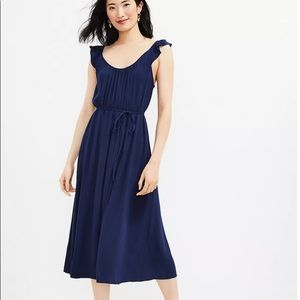 Flutter Strap Midi Dress